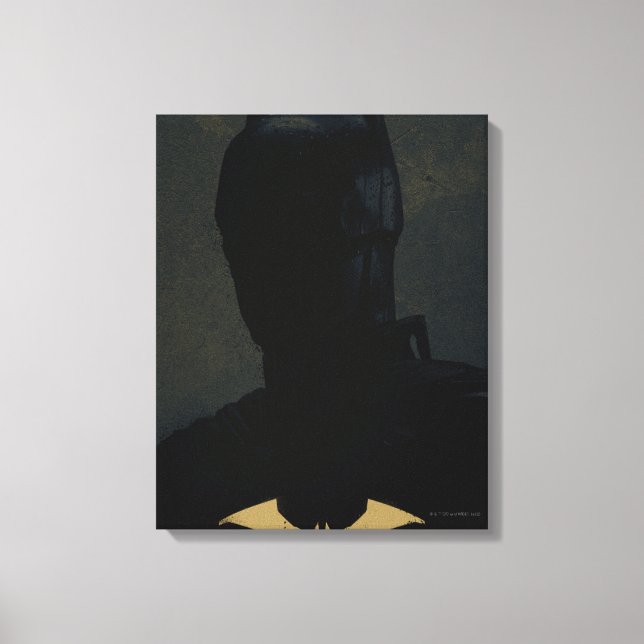 Impressão Em Tela O Batman Com O Símbolo De Bat Do Ouro (Frente)