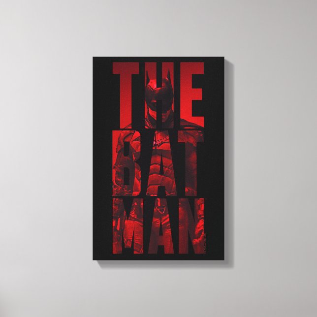Impressão Em Tela O Batman Typografia Cutout (Frente)