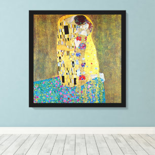 Impressão Em Tela O Beijo de Gustav Klimt, Arte Nova Antiga