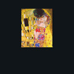 Impressão Em Tela O Beijo de Gustav Klimt, Vintage Art Nouveau<br><div class="desc">A pintura suprema do amor, uma bela design para celebrar o Dia de os namorados! O Beijo (detalhe) (1907-1908) de Gustav Klimt é uma pintura vítrea de época vitoriana de amor pelas artes plásticas e romance com um casal romântico em vários tons de ouro, padrões e símbolos, compartilhando um beijo...</div>