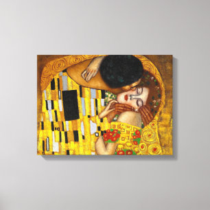 Impressão Em Tela O Beijo Gustav Klimt