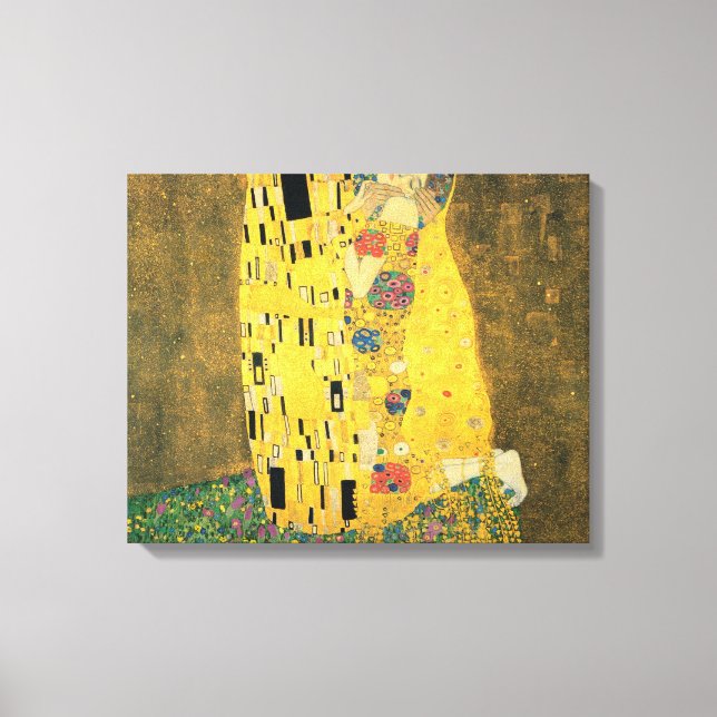 Impressão Em Tela O Beijo - Gustav Klimt (Frente)