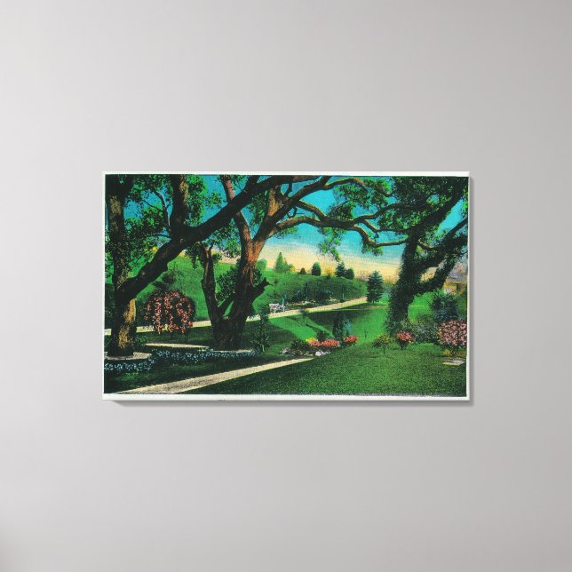 Impressão Em Tela O Belo Jardim Sunken Busch Pasadena, CA (Frente)