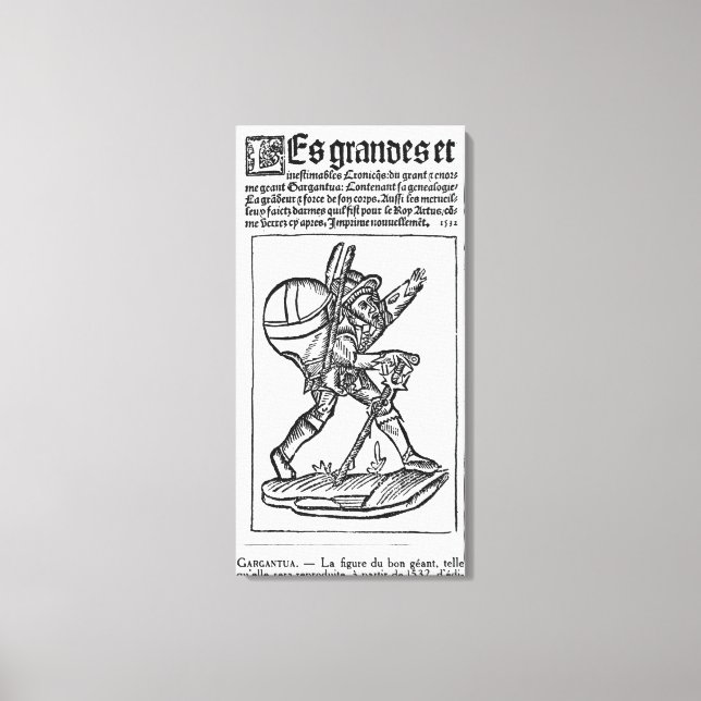 Impressão Em Tela O Bom Gigante, de "Gargantua" por François (Frente)