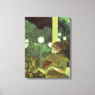 Impressão Em Tela O Cafe Concert por Edgar Degas, Arte Fino Vintage