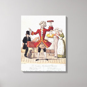 Impressão Em Tela O Cantor de Rua, gravado por Alois Senefelder