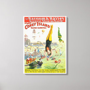 Impressão Em Tela O Carnaval de Água da Ilha de Coney Excelente