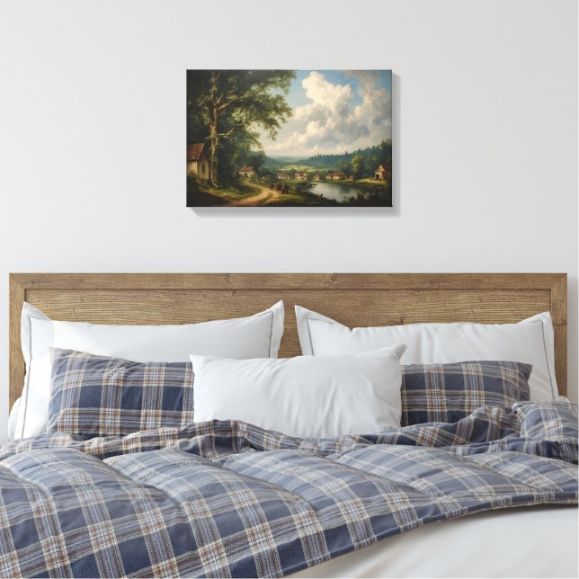 Impressão Em Tela O Carvalho da Aldeia — Campo Inglês com Figuras (Insitu(Quarto))
