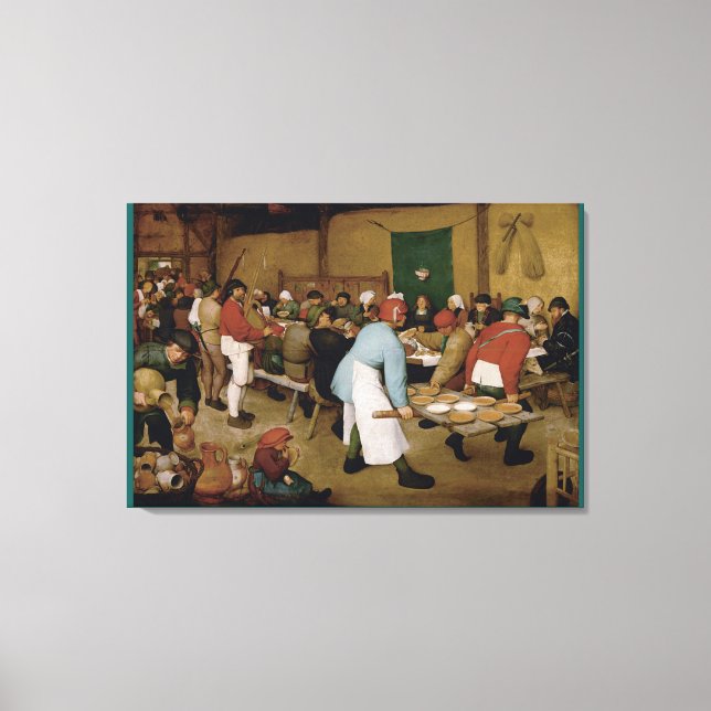 Impressão Em Tela O Casamento Camponês de Pieter Bruegel, o Velho (Frente)