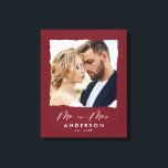 Impressão Em Tela O casamento com fotos modernas personalizou o Sr.<br><div class="desc">As modernas e simples bordas rasgadas fotografaram o Sr. e Mrswedim personalizados e estabelecidos de presente.</div>