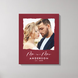 Impressão Em Tela O casamento com fotos modernas personalizou o Sr. 