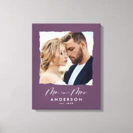Impressão Em Tela O casamento com fotos modernas personalizou o Sr. 