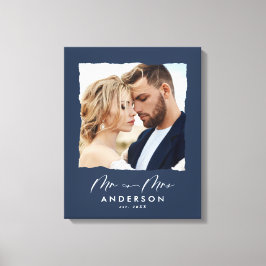 Impressão Em Tela O casamento com fotos modernas personalizou o Sr. 