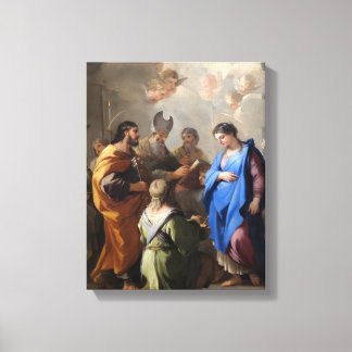 Impressão Em Tela O Casamento da Virgem de Luca Giordano