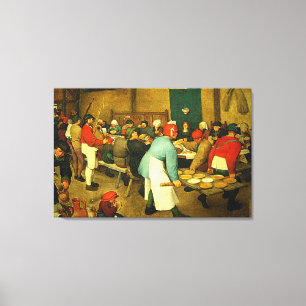 Impressão Em Tela O casamento do camponês de Pieter Bruegel (1568)