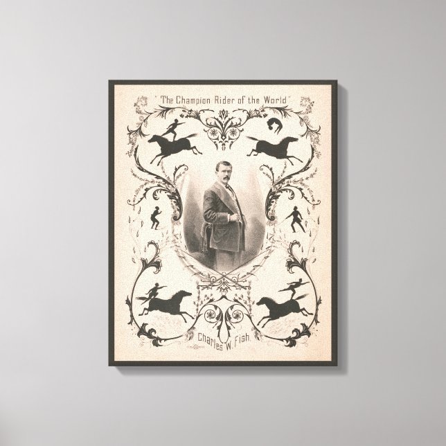 Impressão Em Tela O Cavaleiro Campeão Do Mundo, Charles W. Fish. (Frente)