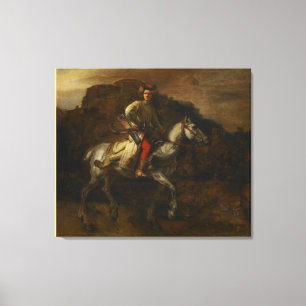 Impressão Em Tela O cavaleiro polonês Rembrandt van Rijn