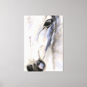 Impressão Em Tela O Cavalo Branco - Pintura Original