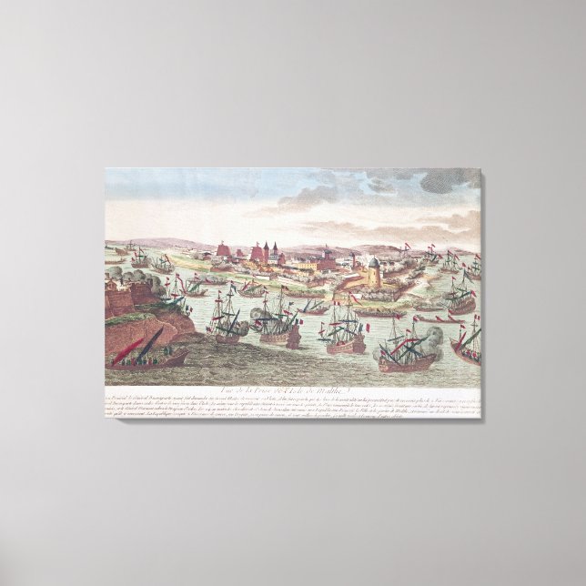 Impressão Em Tela O cerco de Malta, 12 de junho de 1798 (Frente)