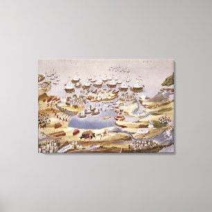 Impressão Em Tela O cerco e a batalha naval, chapeiam 13 'de H