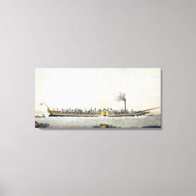 Impressão Em Tela O Charles-Philippe, o primeiro barco a vapor (Frente)