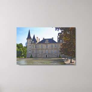 Impressão Em Tela O Chateau Pichon Longueville Baron e lago