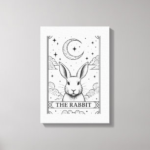 Impressão Em Tela O Coelho Ilustração da Carta de Tarot da Lua Mís