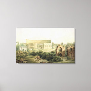 Impressão Em Tela O Colosseum, Roma, 1802 (w/c sobre a grafite no wo