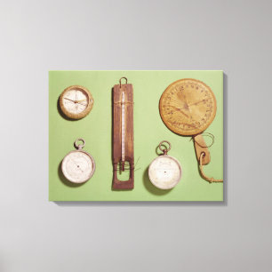 Impressão Em Tela O compasso de Scott, termômetro, sundial,