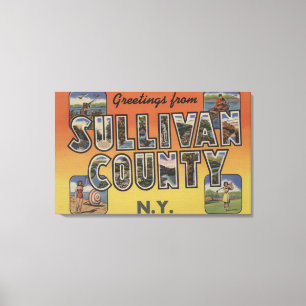 Impressão Em Tela O Condado de Sullivan, New York - grandes cenas da