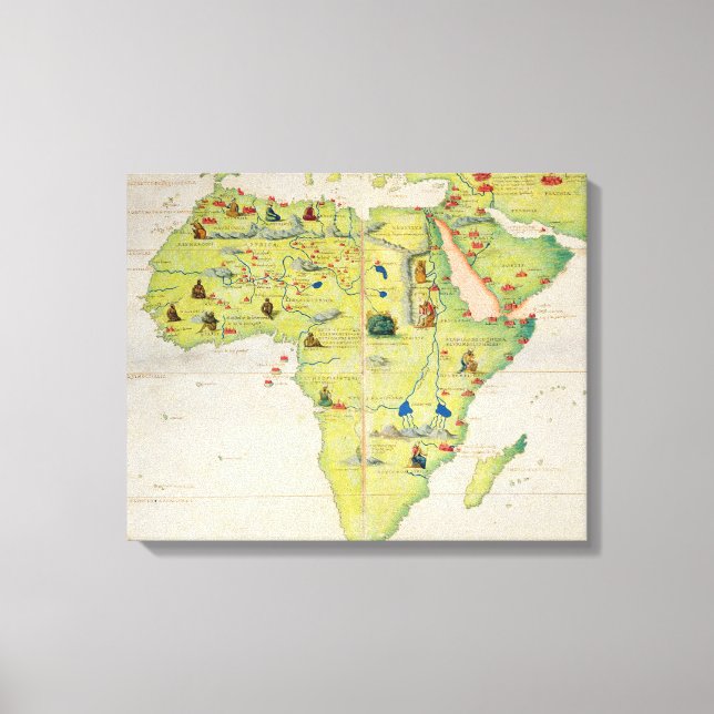 Impressão Em Tela O Continente da África (Frente)