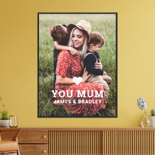 Impressão Em Tela O CORAÇÃO BEM TE AMA Foto do Dia de as mães MÃE