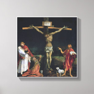 IMPRESSÃO EM TELA O CRUCIFIXO DA PEÇA DE ISENHEIM ALTAR.