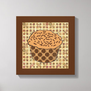 Impressão Em Tela O cupcake do fosco do caramelo com polvilha