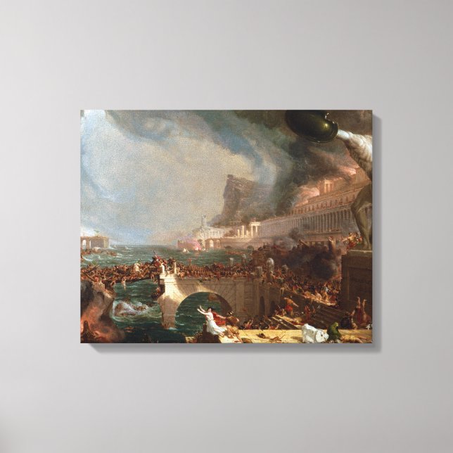 Impressão Em Tela O Curso do Império: Destruição de Thomas Cole (Frente)