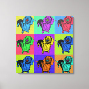 Impressão Em Tela O Dachsund Doxie do pop art almofada a Multi-Cor