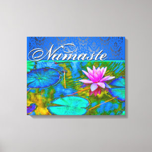Impressão Em Tela O damasco elegante de Practioner da ioga de Lotus