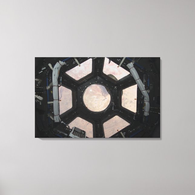 Impressão Em Tela O deserto do Sara visível através das janelas (Frente)