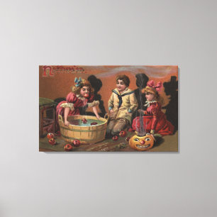 Impressão Em Tela O Dia das Bruxas GreetingBobbing para as maçãs #