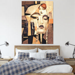Impressão Em Tela O Eco de “Virelle” – Um Retrato Abstrato