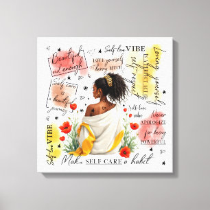 Impressão Em Tela O empoderamento da mulher inspira afirmação positi
