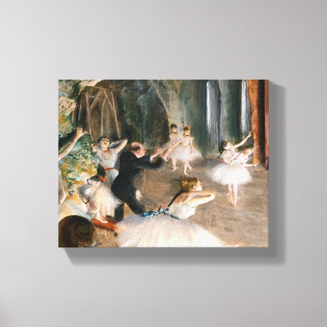 Impressão Em Tela O Ensaio no Palco de Edgar Degas (Frente)