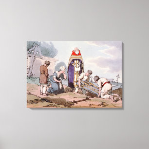 Impressão Em Tela O enterro, gravado pelo artista, publicou 1804