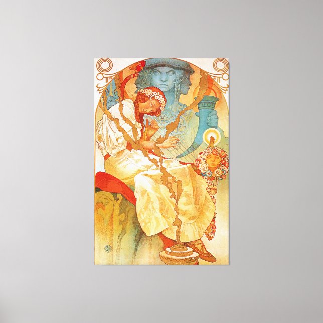 Impressão Em Tela O Epic Eslavo De Alphonse Mucha (Frente)