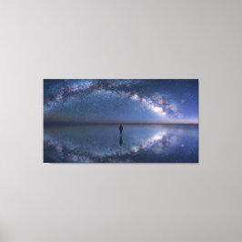 Impressão Em Tela o Espelho Infinito - Salar de Uyuni Via Láctea 