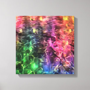Impressão Em Tela O Fim Da Arte Abstrato Bizarra Do Arco-Íris
