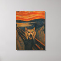 O Gato Gritando Paródia Arte Clássica Divertida