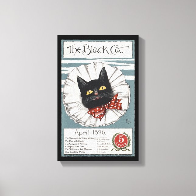 Impressão Em Tela O Gato Negro, artista desconhecido (Frente)