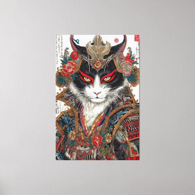 Impressão Em Tela O Gato Ronin | Ukiyo-e Samurai Warrior (Frente)