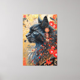 Impressão Em Tela O Gato Zen | Vintage Japonês Ukiyo-e